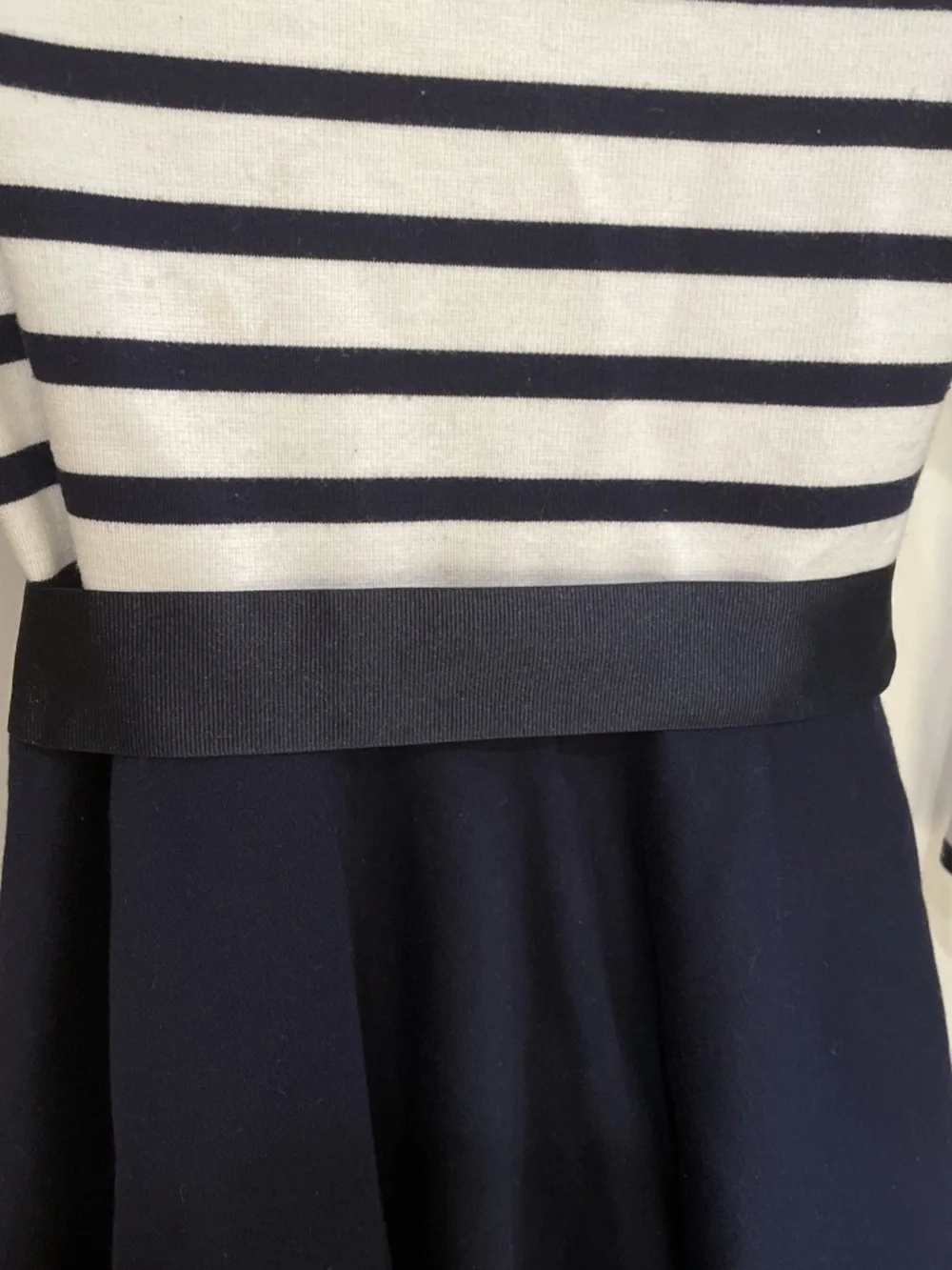 Ralph Lauren 2T Navy Striped Dress with Grosgrain Belt